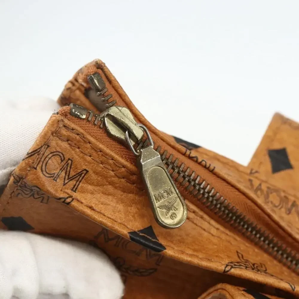 MCM Logogram Visetos Tote Bag Brown